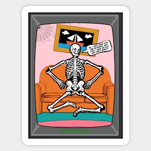 Funny Halloween Skeleton Quote Sticker